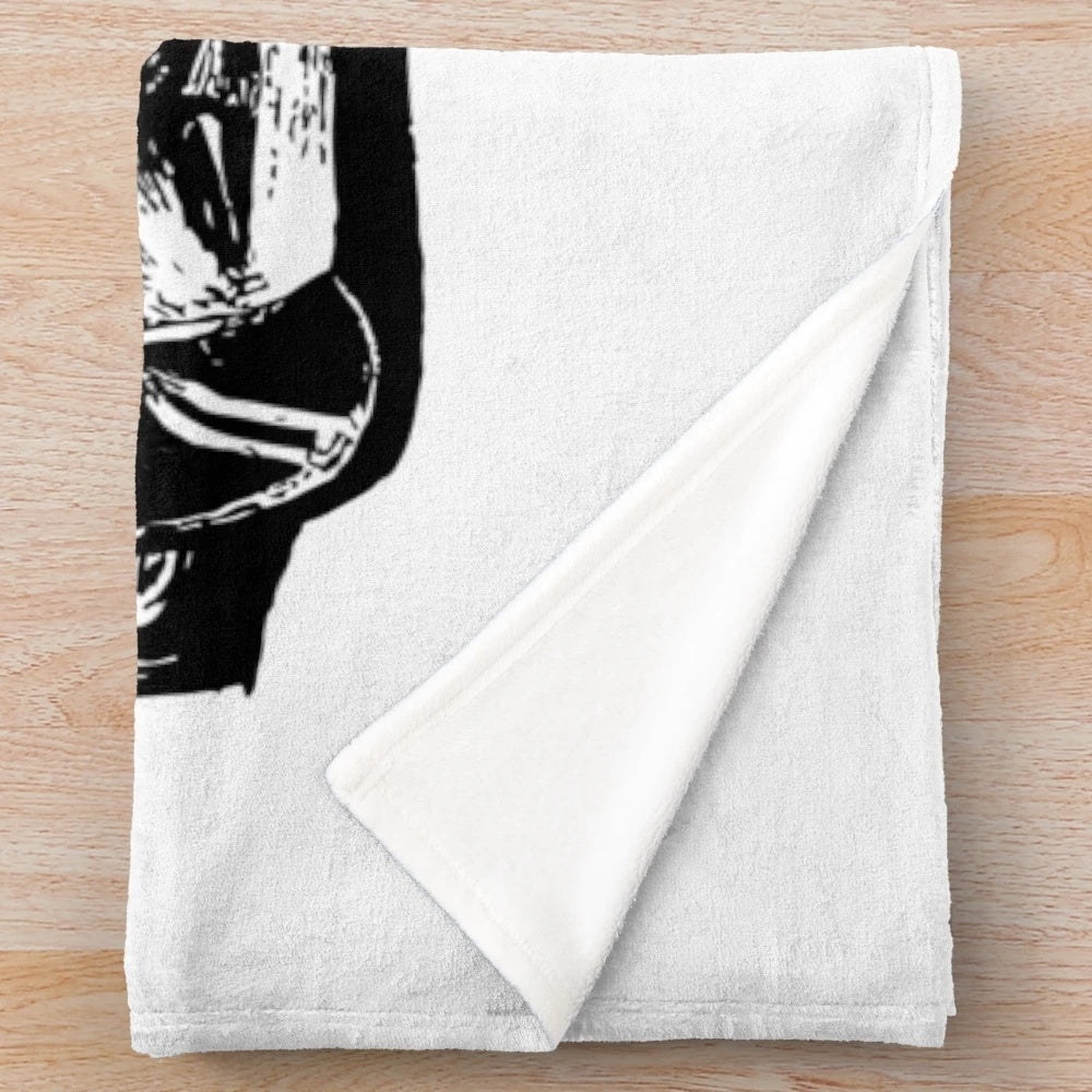 Maserati Gran Turismo inspired automotive sketch plush blanket