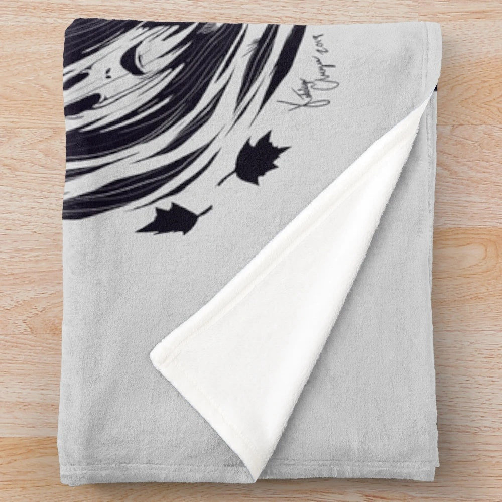 Plush blanket featuring dark, fantasy art inspired by the animated series Over the Garden Wall