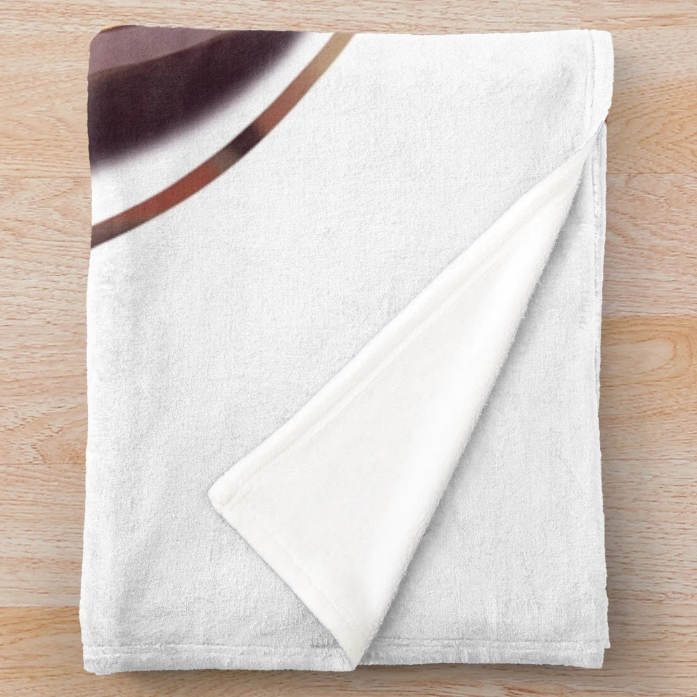 Beautiful autumn-themed plush blanket featuring a horse design against a harvest moon backdrop