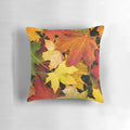 Autumn leaves printed decorative pillow with nature design
