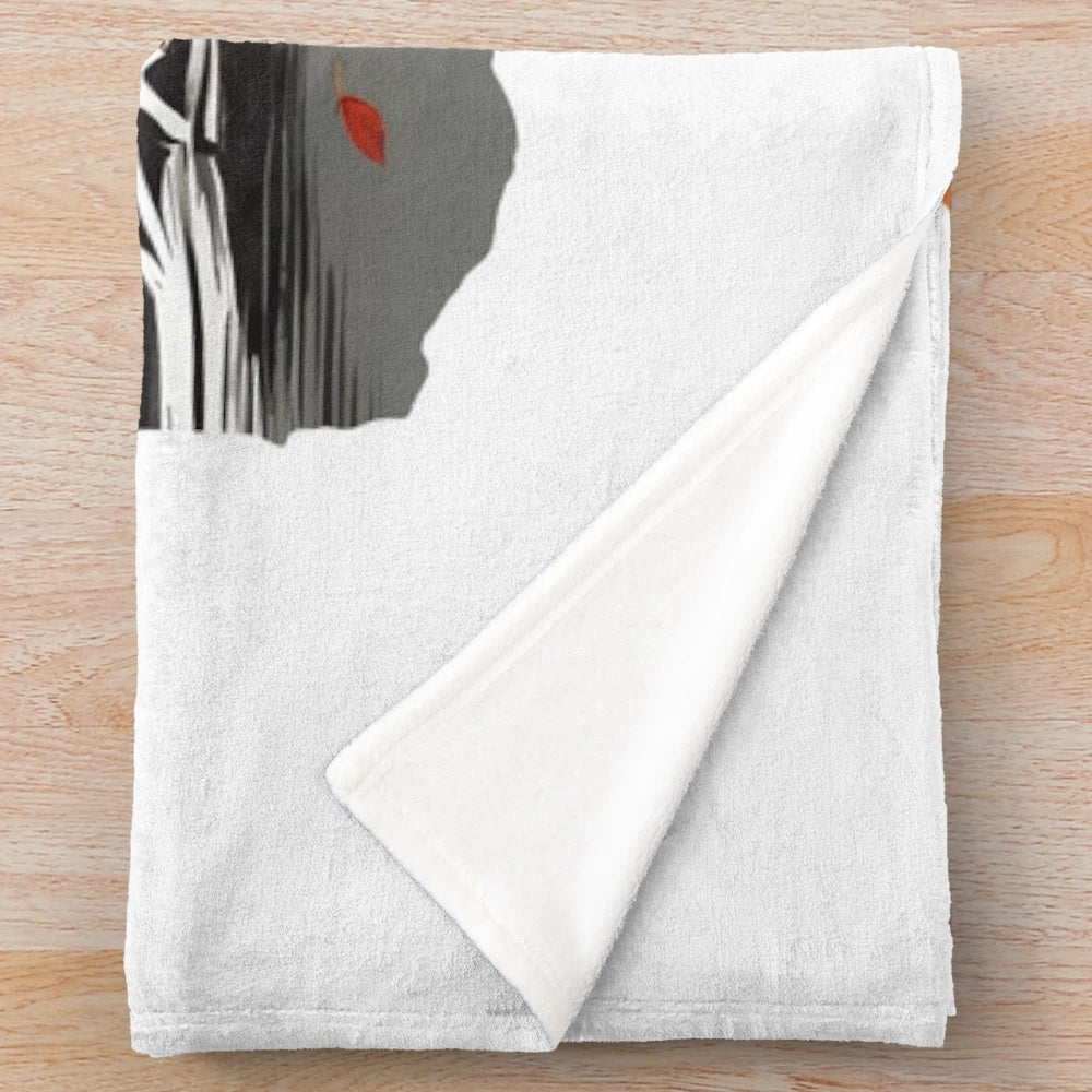 Autumn nature inspired minimalist art plush blanket