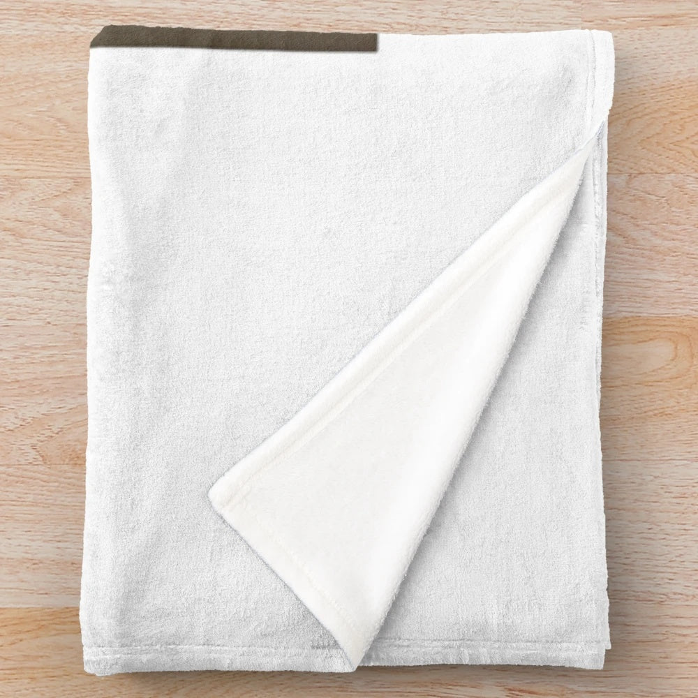 Autumn nature inspired minimalist plush blanket with leaf pattern
