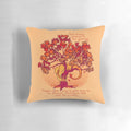 Cozy autumn leaves and dragon forest spirit design pillow for mindfulness, self-love, and mental wellness