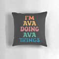 Ava Funny Retro First Name Pillow