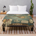 Avatar The Last Airbender inspired plush blanket featuring a map design