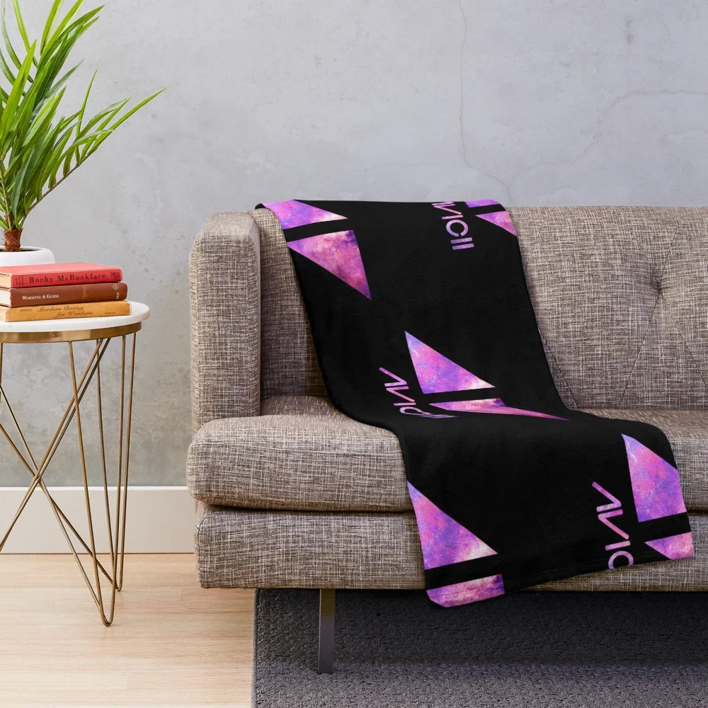 Avicii-inspired plush blanket with music and DJ design