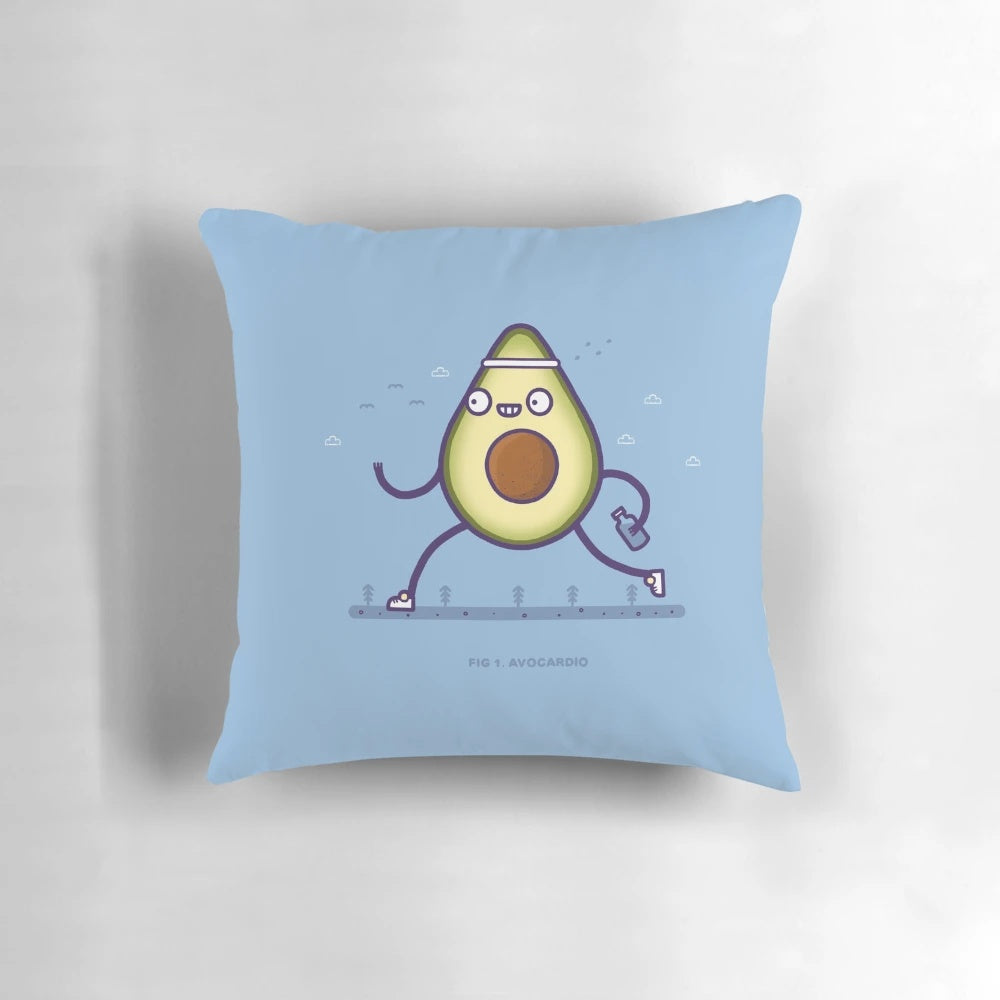Avocardio decorative pillow, an avocado-shaped plush cushion for home