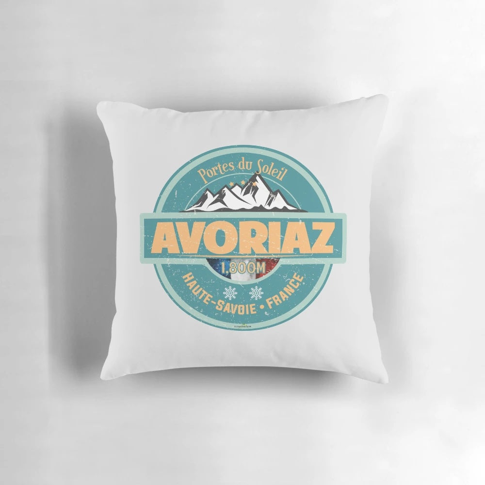 Avoriaz France skiing Alps sticker design on a t-shirt