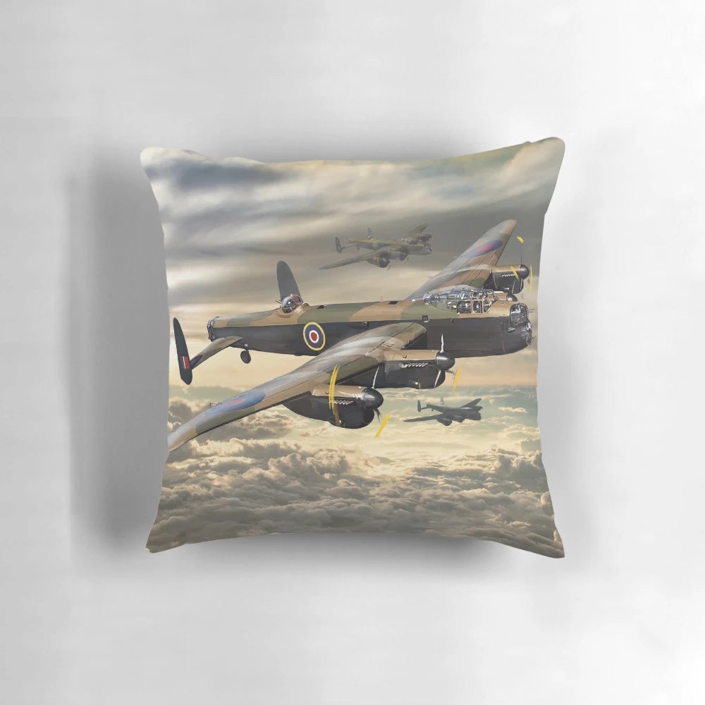 Avro Lancaster bomber airplane pillow, a historic World War II aircraft