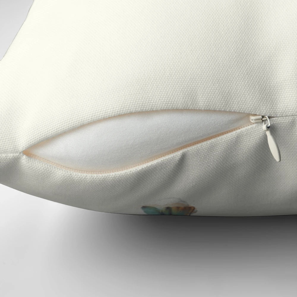 Awake Pillow, a decorative watercolor pillow with a beautiful bird design, perfect for adding nature-inspired style to your bedroom.