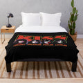 KISS band logo and members plush blanket
