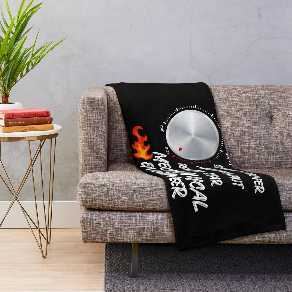 Mechanical engineer plush blanket with cool engineering graphic