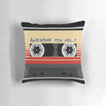 Awesome Mixtape Vol 1 Retro Music Pillow featuring a retro cassette tape design inspired by Guardians of the Galaxy