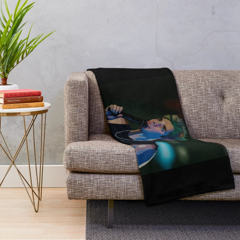 Awsten Knight inspired plush blanket with digital art design