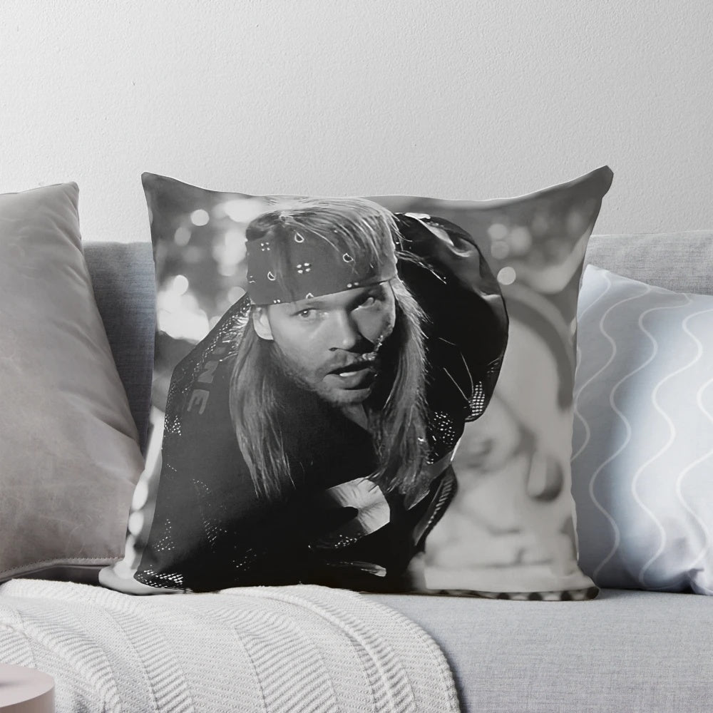 Axl Rose portrait on a Guns N' Roses themed pillow