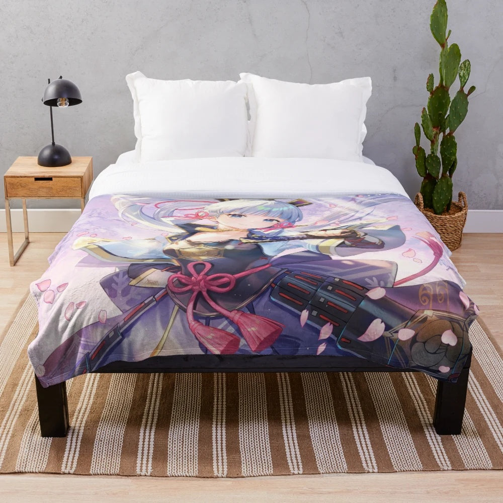 Genshin Impact Ayaka Plush Blanket