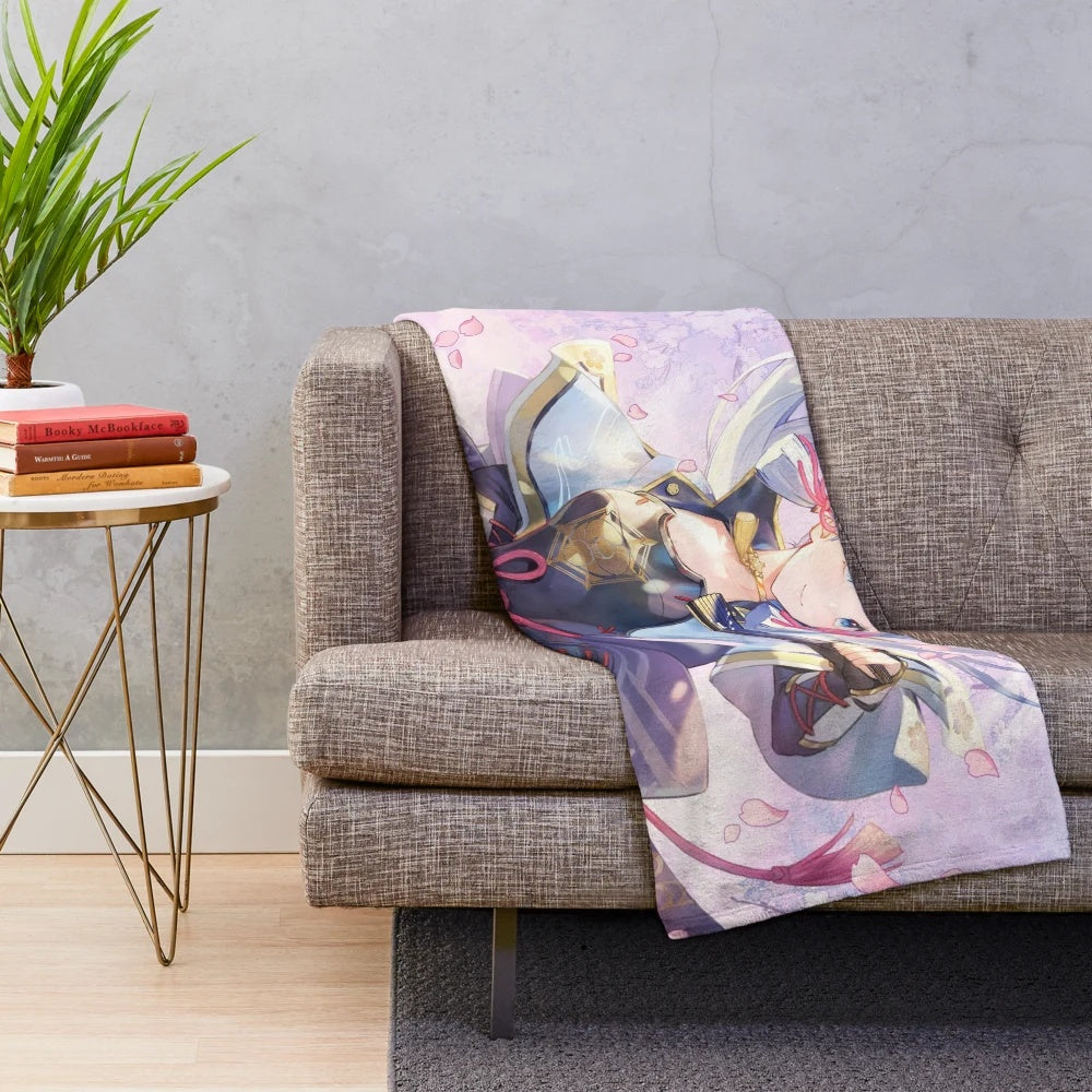 Genshin Impact Ayaka Plush Blanket