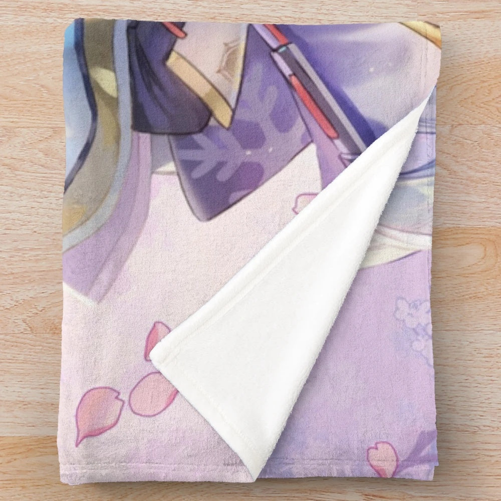 Genshin Impact Ayaka Plush Blanket
