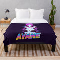 Ayane Shirakawa inspired plush blanket featuring Overflow anime characters