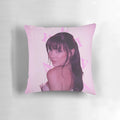 A beautiful, handmade love-themed pillow with a modern, indie pop design