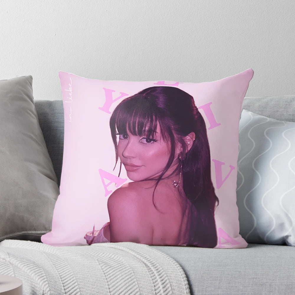 A beautiful, handmade love-themed pillow with a modern, indie pop design
