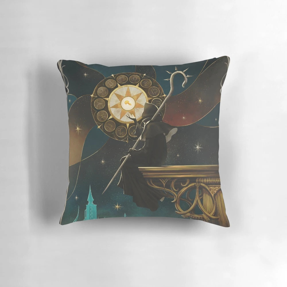 Azem Pillow featuring the iconic Tarot Zodiac symbolism from Final Fantasy XIV's Shadowbringers expansion