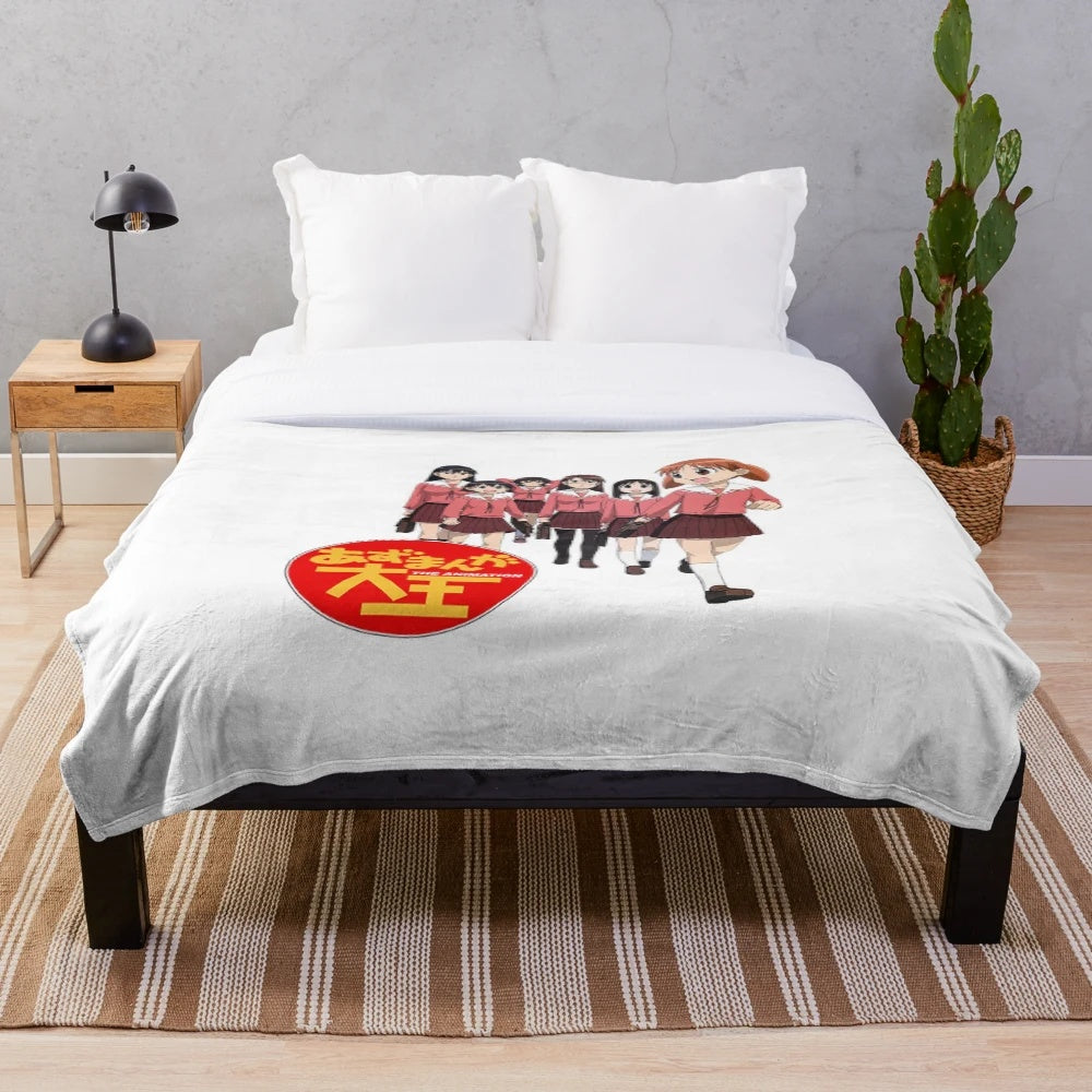 Azumanga Daioh inspired plush blanket featuring the anime's iconic logo