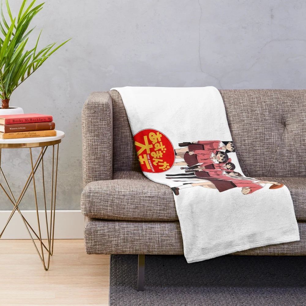 Azumanga Daioh inspired plush blanket featuring the anime's iconic logo