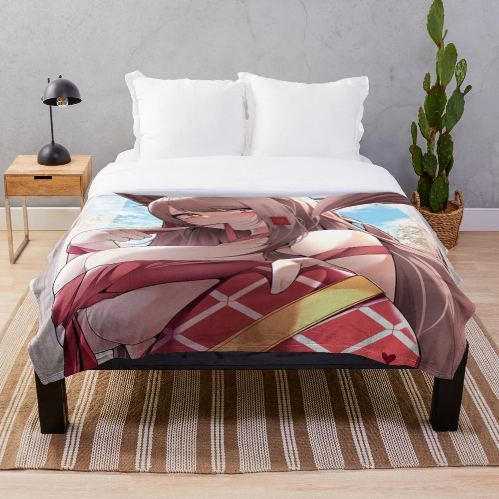 Azur Lane inspired plush blanket featuring the game's popular characters