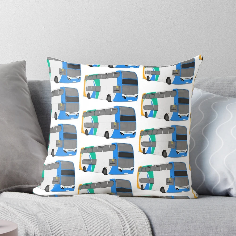 Azure Blue Stagecoach E400 Pillow