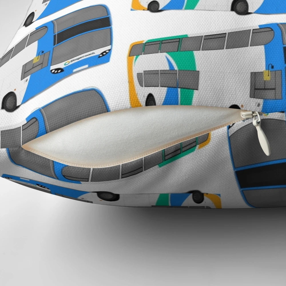 Azure Blue Stagecoach E400 Pillow