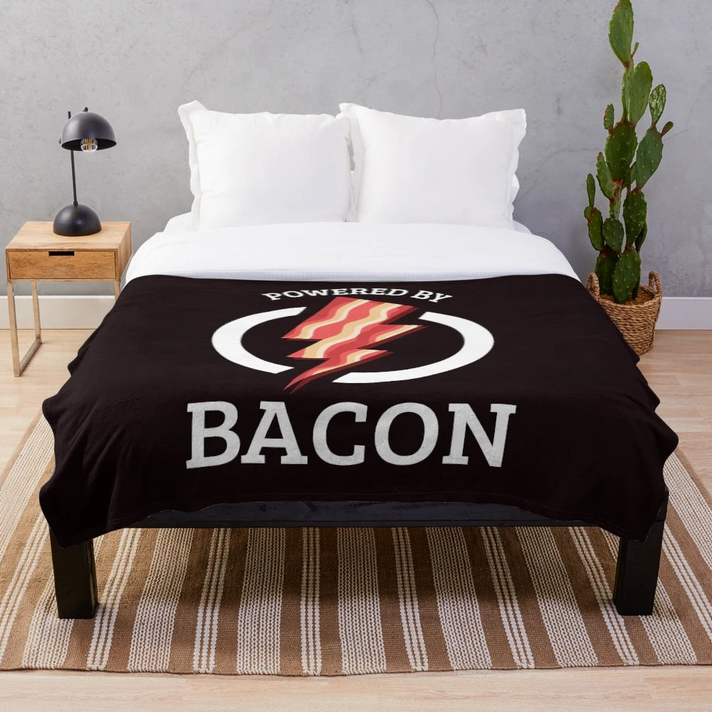 Bacon Plush Blanket - Soft Cozy Throw for Food Lovers
