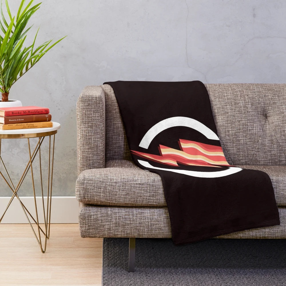 Bacon Plush Blanket - Soft Cozy Throw for Food Lovers