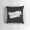 Bad Idea" Olivia Rodrigo Inspired Decorative Pillow (Black)