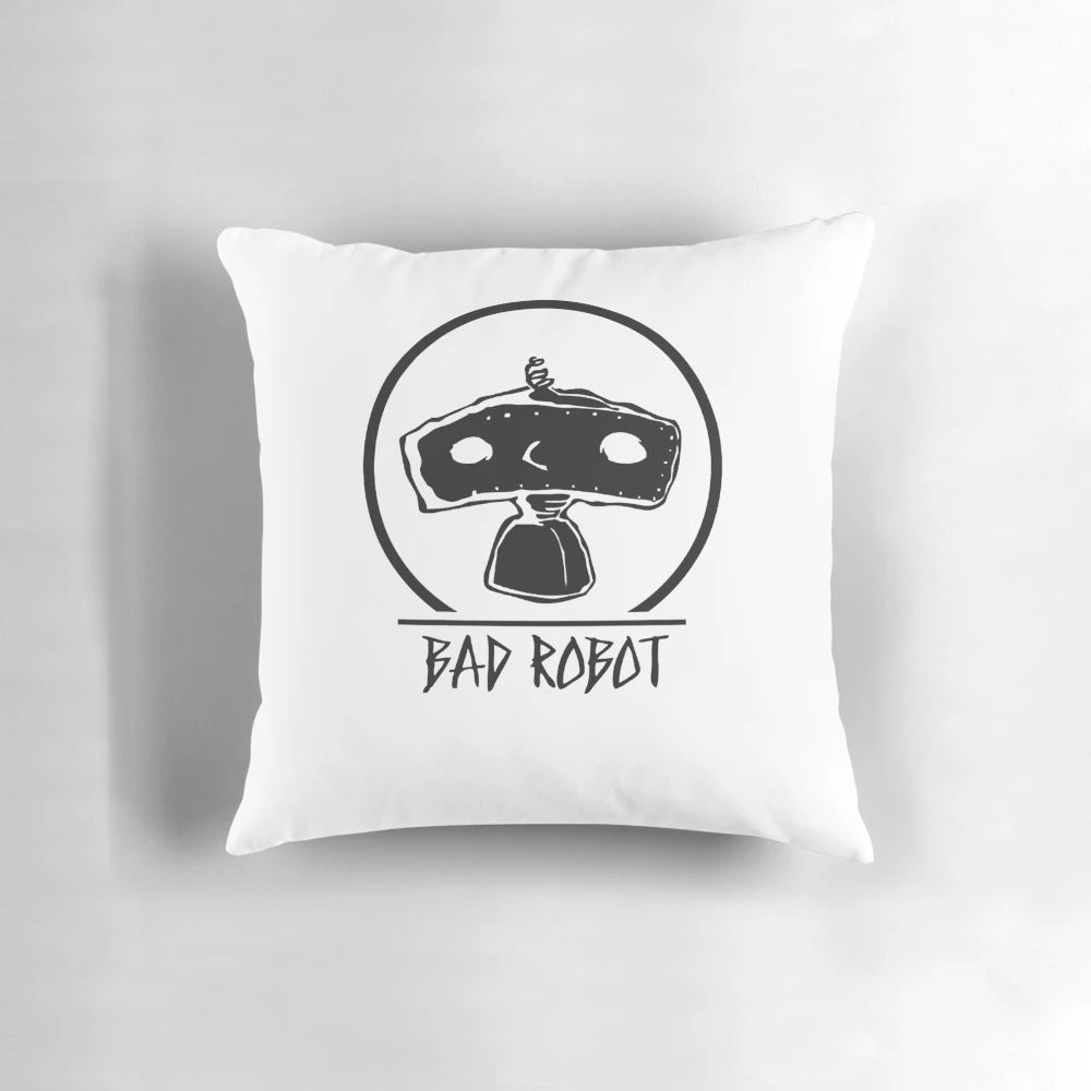 Bad Robots logo printed on a comfortable, high-quality pillow