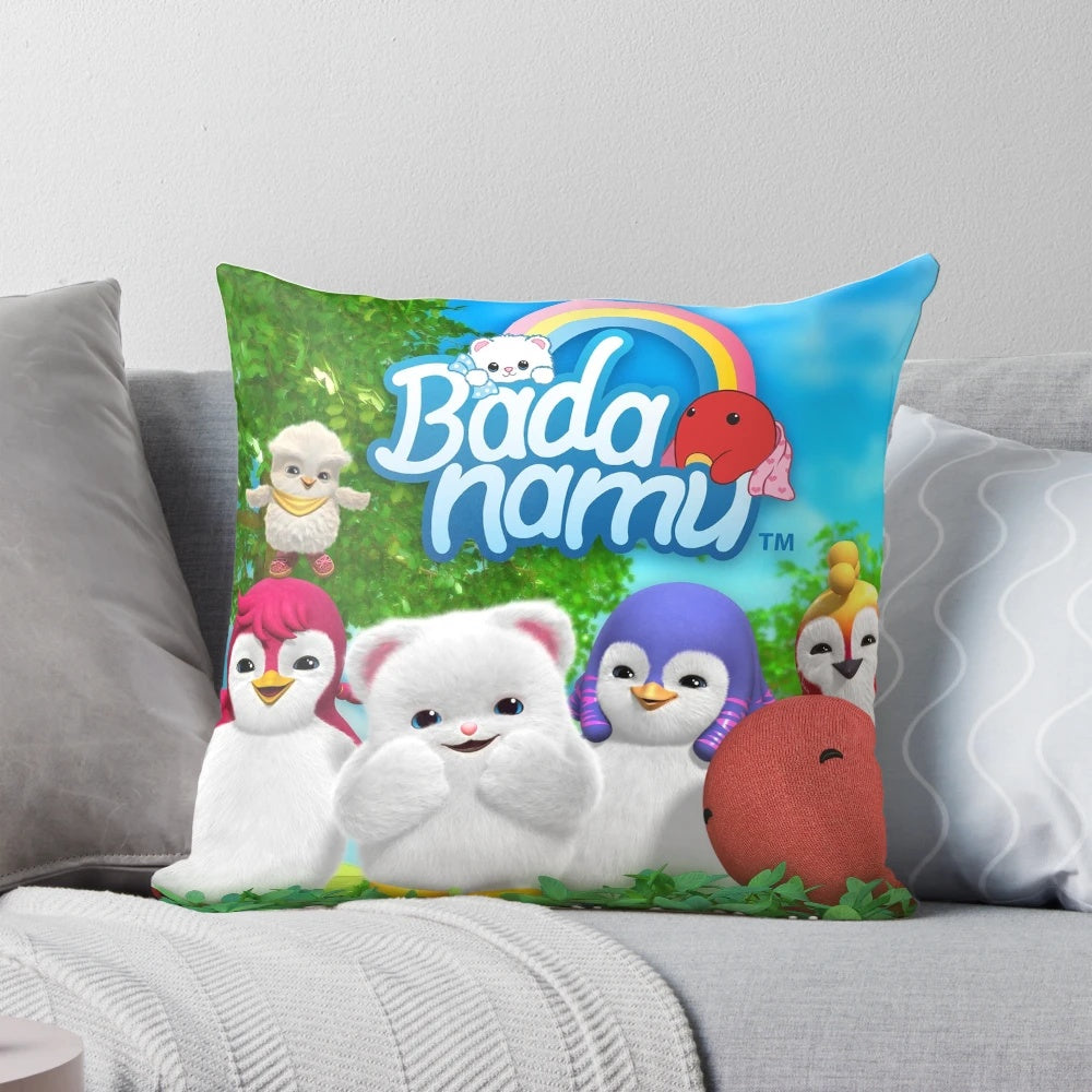 Colorful and soft Badanamu character cartoon logo pillow for kids' room decor
