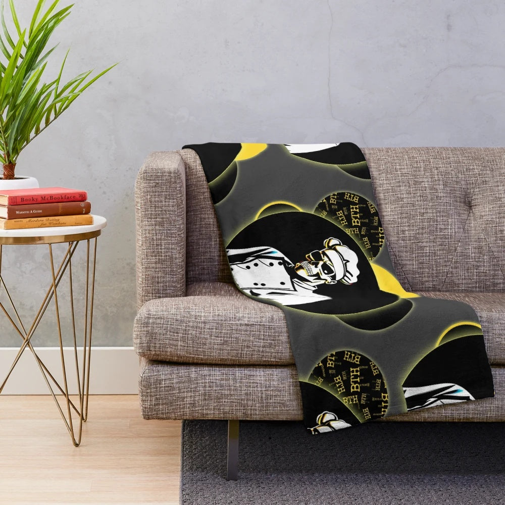 Badass Chef Plush Blanket with Skull Design