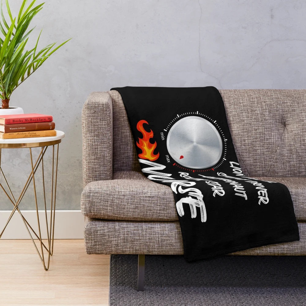 Badass nurse plush blanket with cool graphic design
