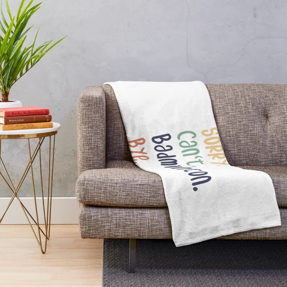 Cozy Plush Blanket for Badminton Enthusiasts