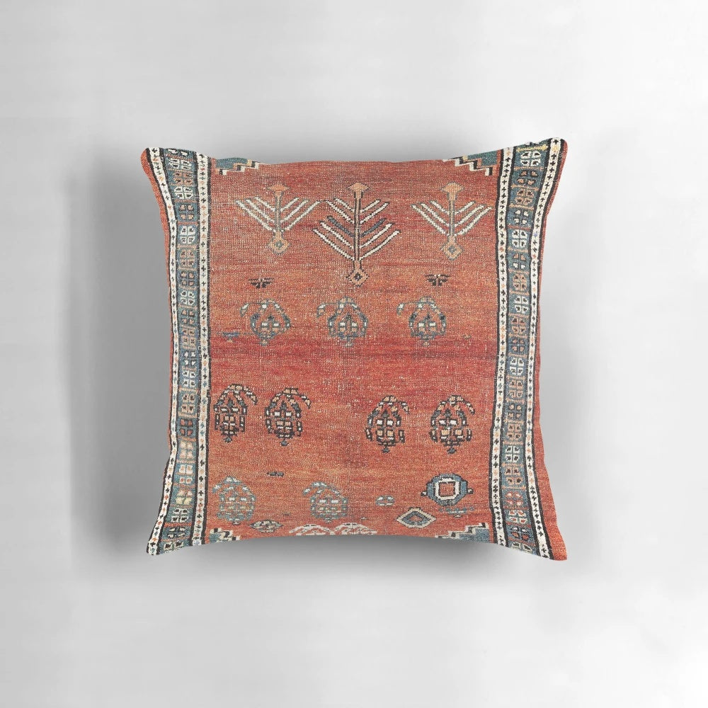 Bakhshaish Azerbaijan Northwest Persian Tribal Carpet Print Throw Pillow