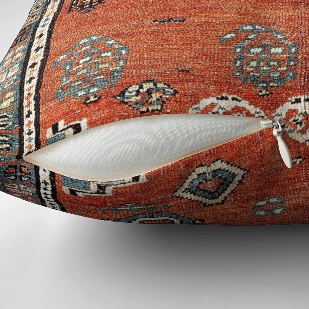 Bakhshaish Azerbaijan Northwest Persian Tribal Carpet Print Throw Pillow