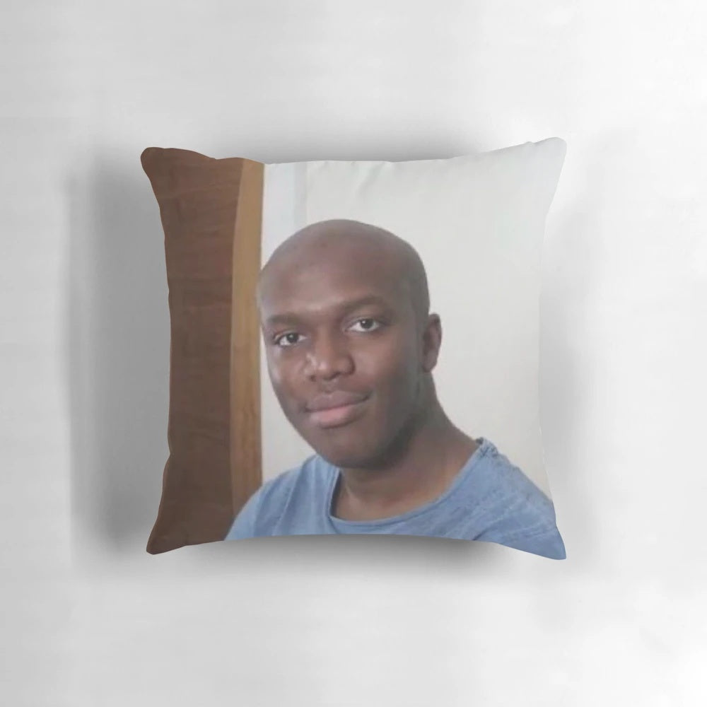 Baldski-inspired pillow with KSI, JJ Olatunji, Sidemen, and other YouTube-themed graphics