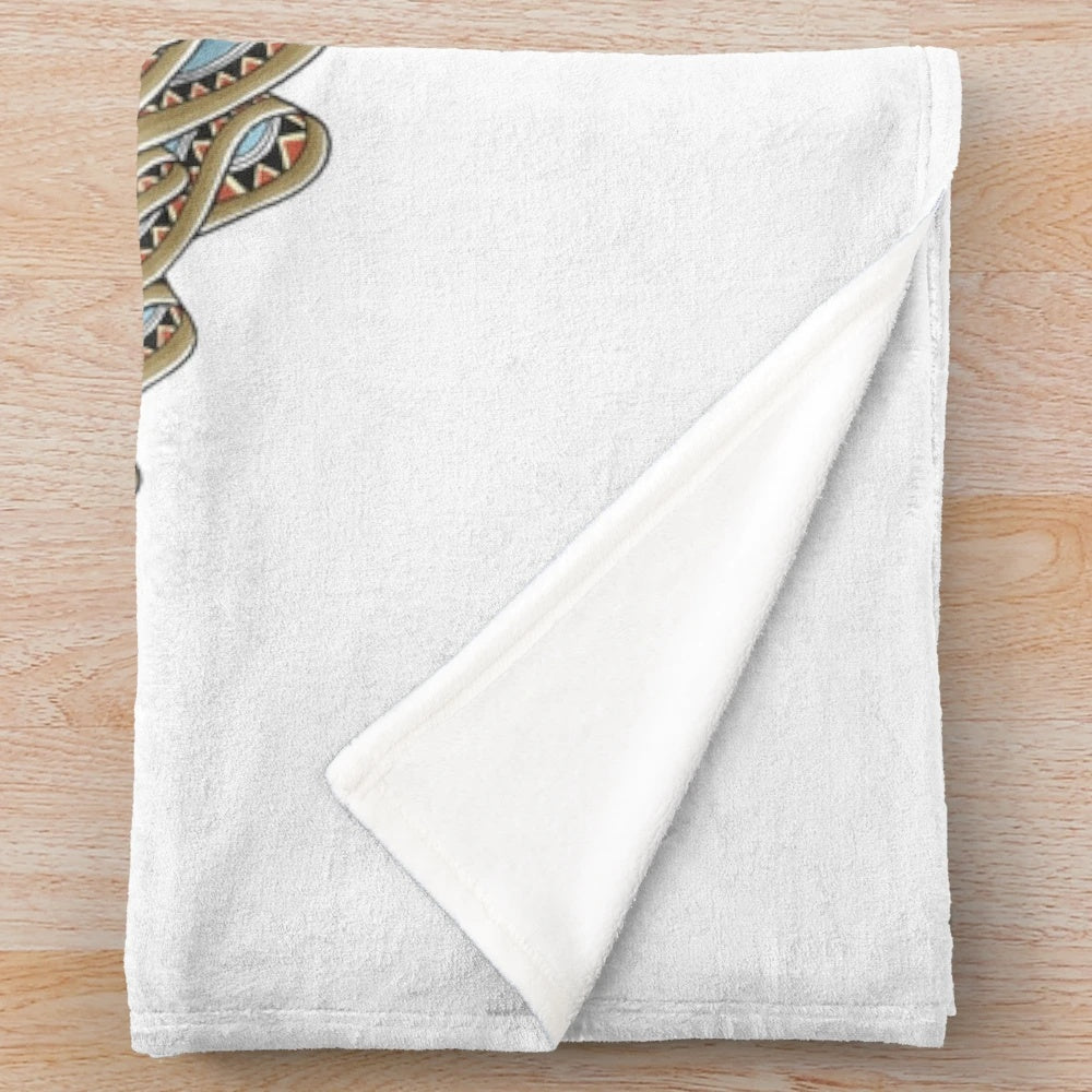 Soft, cozy plush blanket featuring the traditional Bali Boma design
