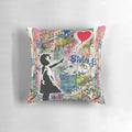 Balloon Girl Inspired Urban Art Throw Pillow