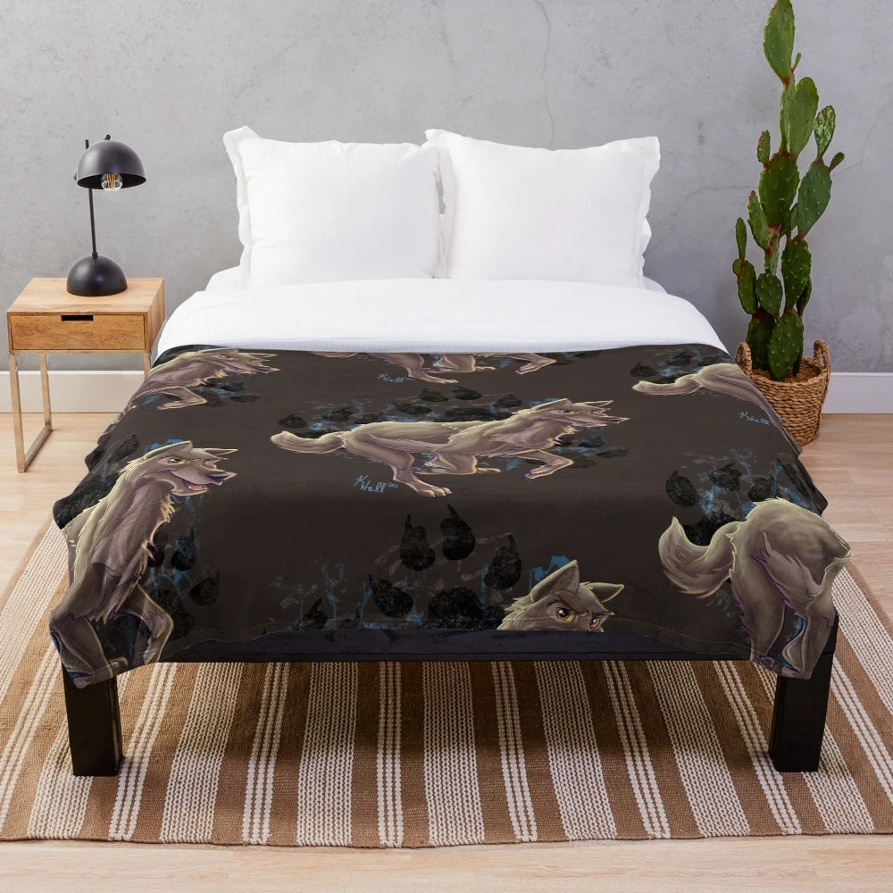 Balto-inspired plush blanket featuring the iconic wolf dog character from the animated movie