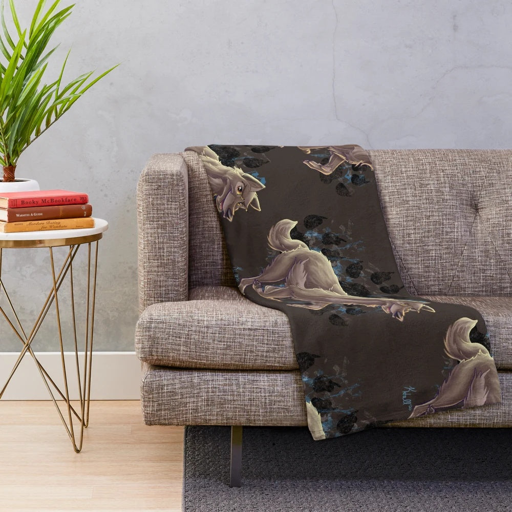 Balto-inspired plush blanket featuring the iconic wolf dog character from the animated movie