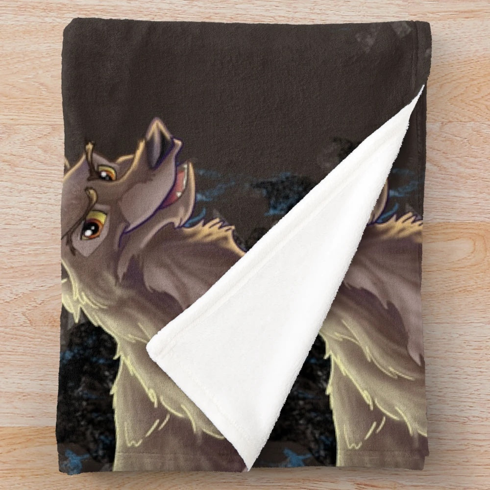 Balto-inspired plush blanket featuring the iconic wolf dog character from the animated movie