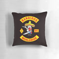 Bandidos Worldwide MC Logo Pillow, featuring the iconic Bandidos motorcycle club emblem