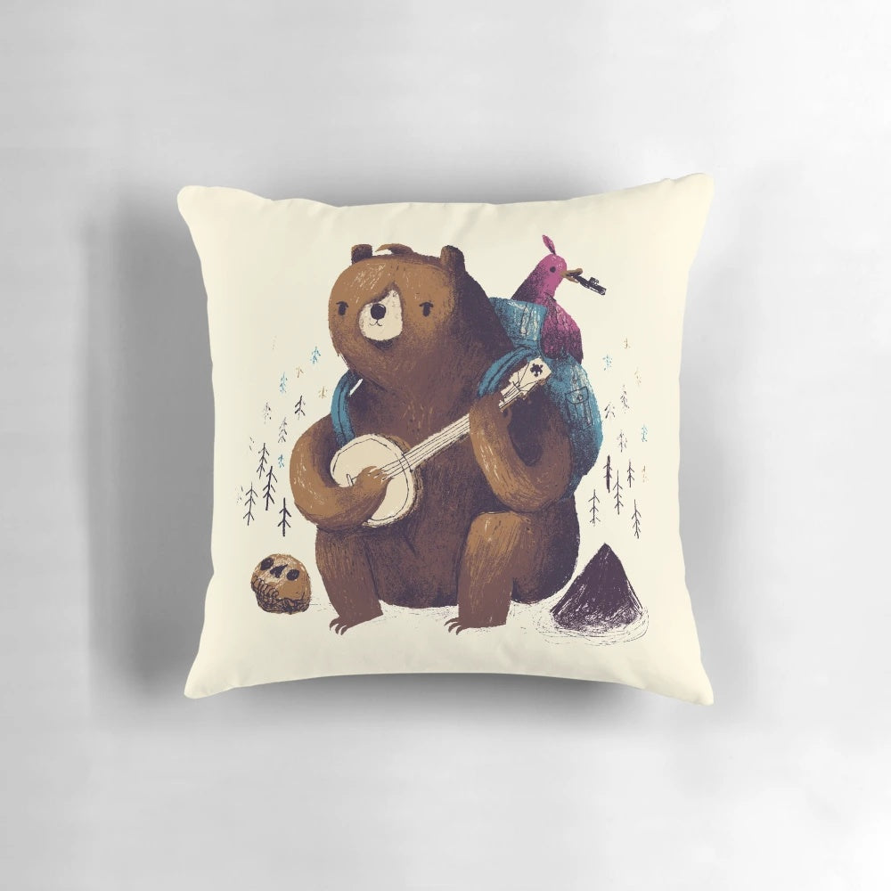 Banjo Kazooie inspired gaming pillow with retro video game design