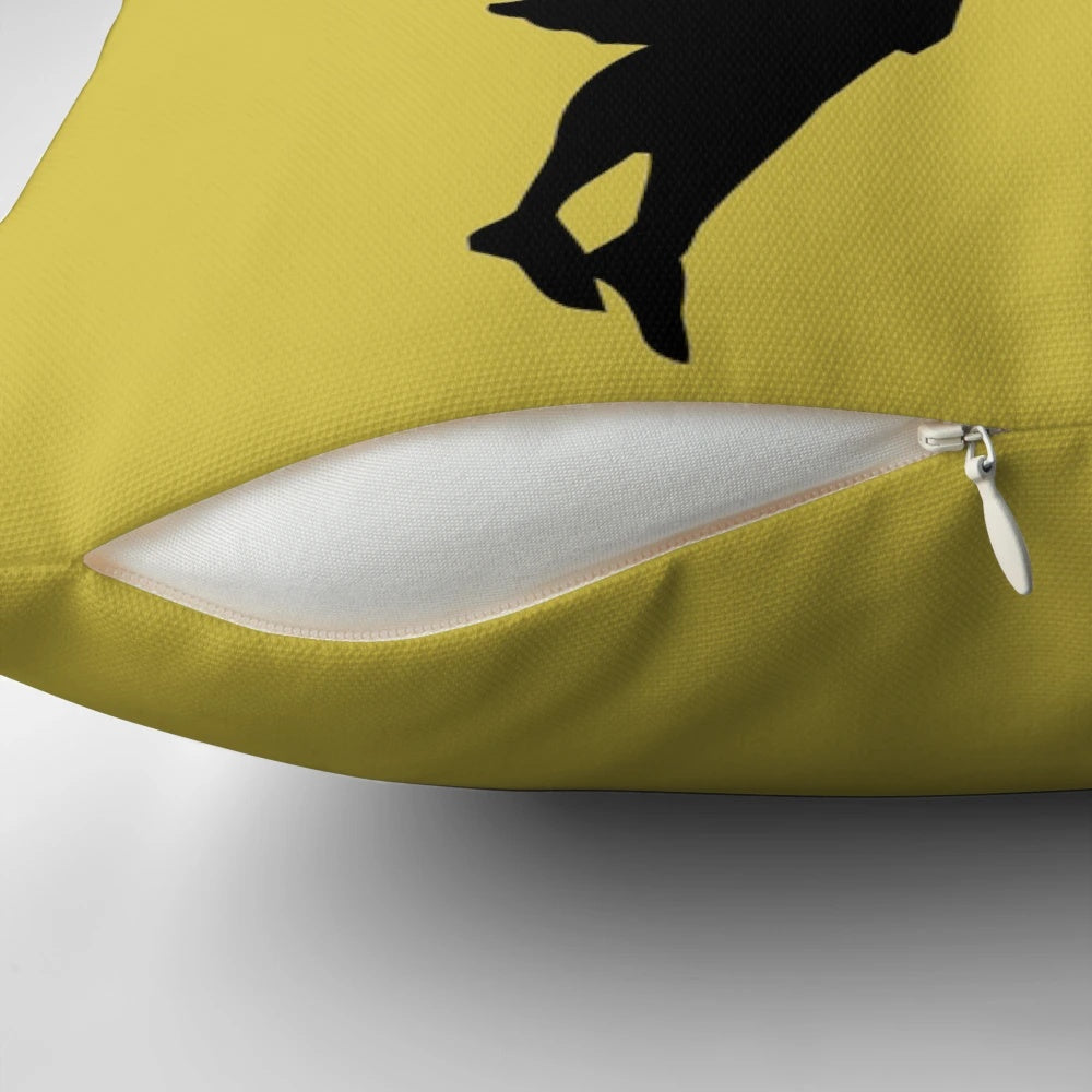 Banksy inspired balloon girl graffiti print on a decorative throw pillow